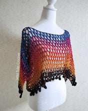 Load image into Gallery viewer, String of Pearls Poncho PATTERN - Crochet Top PATTERN - Sizes: Small - XL
