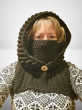 Load image into Gallery viewer, Matrixx Hood, Crochet Matrixx Cowl, TikTok Viral Matrixx Cowl, Hooded Cowl - MADE TO ORDER