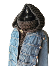 Load image into Gallery viewer, MADE TO ORDER - Matrixx Hood, Crochet Matrixx Cowl, TikTok Viral Matrixx Cowl, Hooded Cowl