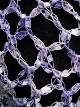 Load image into Gallery viewer, Light Purple, Lilac Diagonal Crochet Poncho