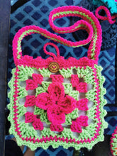 Load image into Gallery viewer, Granny Square Purse, Crochet Purse with lining