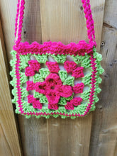 Load image into Gallery viewer, Granny Square Purse, Crochet Purse with lining