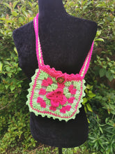 Load image into Gallery viewer, Granny Square Purse, Crochet Purse with lining