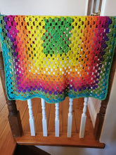 Load image into Gallery viewer, Crochet Baby Blanket & Hat Set, Rainbow Stroller Blanket, Handmade