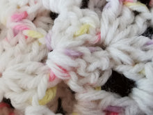 Load image into Gallery viewer, Handmade Crochet Baby Blanket and Hat Set, White Pastel Afghan