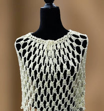 Load image into Gallery viewer, Crochet Cape in light weight Organic Cotton