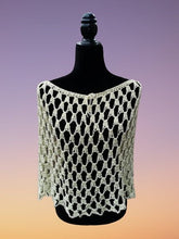 Load image into Gallery viewer, Crochet Cape in light weight Organic Cotton