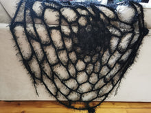 Load image into Gallery viewer, Furry Crocheted Spider Web: 6ft Halloween Decor