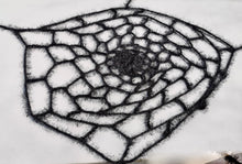 Load image into Gallery viewer, Furry Crocheted Spider Web: 6ft Halloween Decor