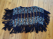 Load image into Gallery viewer, Fringe Camo Poncho, Block Pattern