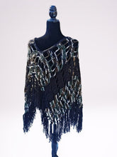 Load image into Gallery viewer, Fringe Camo Poncho, Block Pattern