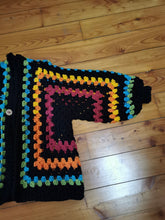 Load image into Gallery viewer, Oversized Granny Square Crochet Cardigan