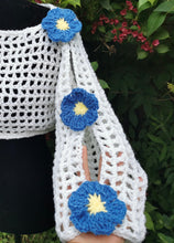 Load image into Gallery viewer, Crochet Flower Shrug, Long Sleeve Mesh Crop Top