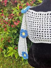 Load image into Gallery viewer, Crochet Flower Shrug, Long Sleeve Mesh Crop Top