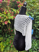 Load image into Gallery viewer, Crochet Flower Shrug, Long Sleeve Mesh Crop Top