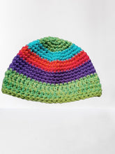 Load image into Gallery viewer, Crochet Baby Blanket & Hat Set, Rainbow Stroller Blanket, Handmade
