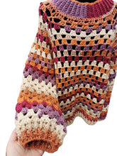 Load image into Gallery viewer, Oversized Granny Square Crochet Cardigan, Handmade Jumpers