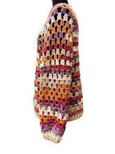 Load image into Gallery viewer, Oversized Granny Square Crochet Cardigan, Handmade Jumpers