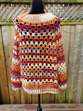 Load image into Gallery viewer, Oversized Granny Square Crochet Cardigan, Handmade Jumpers