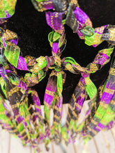 Load image into Gallery viewer, Crochet Ribbon Cape, Metallic Fringe Poncho