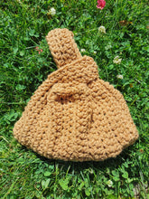 Load image into Gallery viewer, Crochet Japanese Knot Bag: Textured Tan Mini Purse
