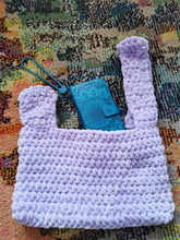 Load image into Gallery viewer, Crochet Velvet Japanese Knot Bag: Textured Mini Mosu Bag
