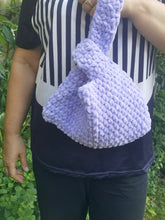 Load image into Gallery viewer, Crochet Velvet Japanese Knot Bag: Textured Mini Mosu Bag