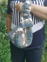 Load image into Gallery viewer, Crochet Chenille Japanese Knot Bag: Textured Mini Mosu Purse