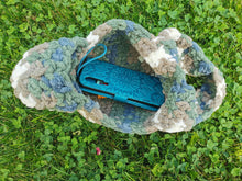Load image into Gallery viewer, Crochet Chenille Japanese Knot Bag: Textured Mini Mosu Purse