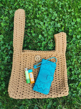 Load image into Gallery viewer, Crochet Japanese Knot Bag: Textured Tan Mini Purse