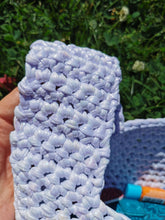Load image into Gallery viewer, Crochet Japanese Knot Bag, Metallic Pearl Evening Purse