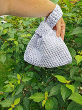 Load image into Gallery viewer, Crochet Japanese Knot Bag, Metallic Pearl Evening Purse