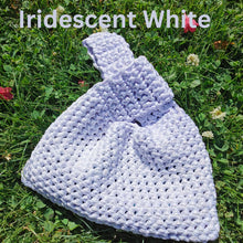 Load image into Gallery viewer, Crochet Japanese Knot Bag, Metallic Pearl Evening Purse