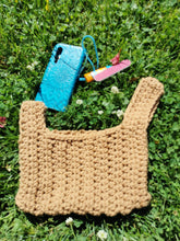 Load image into Gallery viewer, Crochet Japanese Knot Bag: Textured Tan Mini Purse