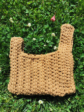 Load image into Gallery viewer, Crochet Japanese Knot Bag: Textured Tan Mini Purse