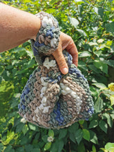Load image into Gallery viewer, Crochet Chenille Japanese Knot Bag: Textured Mini Mosu Purse