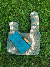 Load image into Gallery viewer, Crochet Chenille Japanese Knot Bag: Textured Mini Mosu Purse