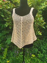 Load image into Gallery viewer, Crochet Lacy Tank Top, Crochet Cover Up - S-L
