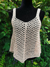 Load image into Gallery viewer, Crochet Lacy Tank Top, Crochet Cover Up - S-L