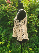 Load image into Gallery viewer, Crochet Lacy Tank Top, Crochet Cover Up - S-L