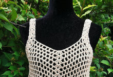 Load image into Gallery viewer, Crochet Lacy Tank Top, Crochet Cover Up - S-L