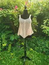 Load image into Gallery viewer, Crochet Lacy Tank Top, Crochet Cover Up - S-L