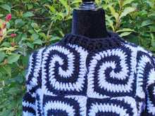 Load image into Gallery viewer, Crochet Spiral Sweater: Handmade Swirl Cardigan, Handmade Jumper