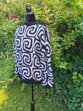 Load image into Gallery viewer, Crochet Spiral Sweater: Handmade Swirl Cardigan, Handmade Jumper