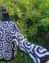 Load image into Gallery viewer, Crochet Spiral Sweater: Handmade Swirl Cardigan, Handmade Jumper