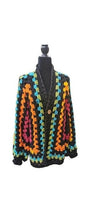 Load image into Gallery viewer, Oversized Granny Square Crochet Cardigan