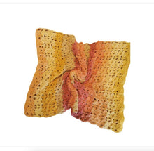 Load image into Gallery viewer, Handmade Orange Ombre Throw Blanket, Plush Acrylic Comfort