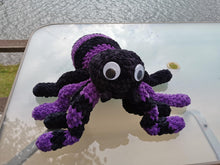 Load image into Gallery viewer, Giant Crochet Spider: Velvet Plush Toy (23")