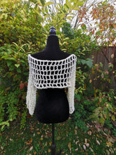 Load image into Gallery viewer, Crochet Mesh Shrug, Vanilla Long Sleeve Bolero, S-XL