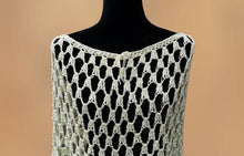 Load image into Gallery viewer, Crochet Cape in light weight Organic Cotton